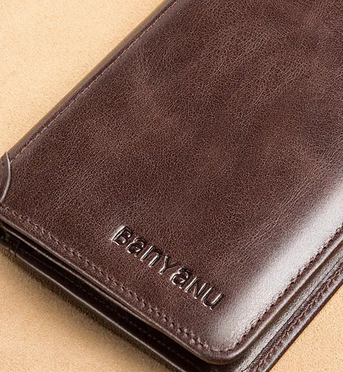 Portefeuille Court Homme Cuir Véritable Anti-RFID Multifonction 8 Coloris – CLEVI Paris