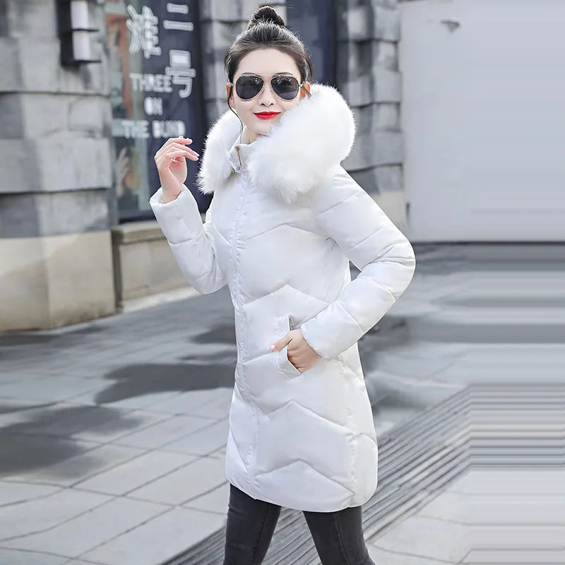 Parka Femme Fourrure Synthétique Capuche Grande Taille – CLEVI Paris