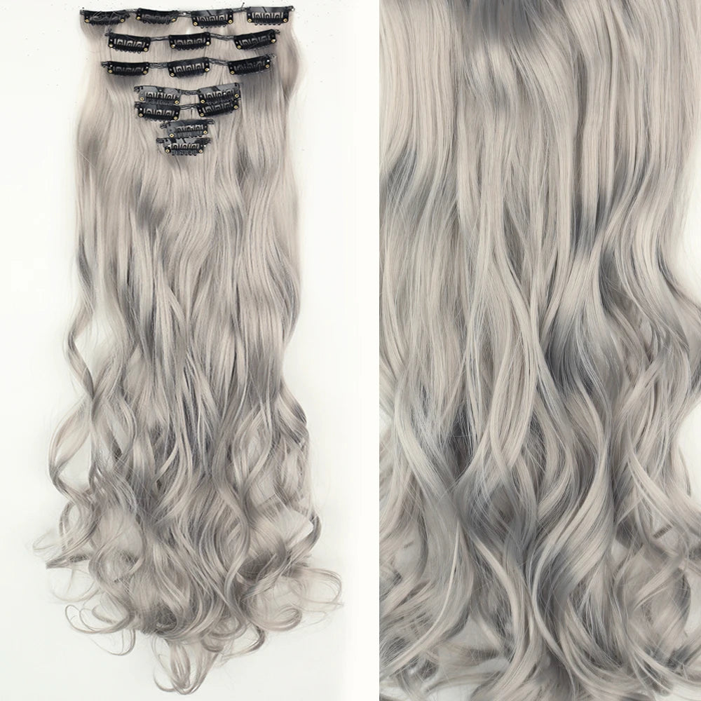 Extensions Cheveux Clips 7 Pcs Synthétique 50 Couleurs – CLEVI Paris