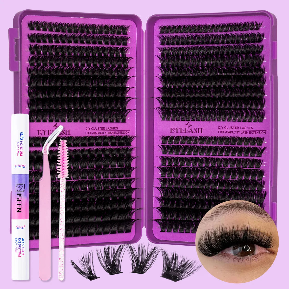 Kit de cils en grappes DIY ISEEN – CLEVI Paris