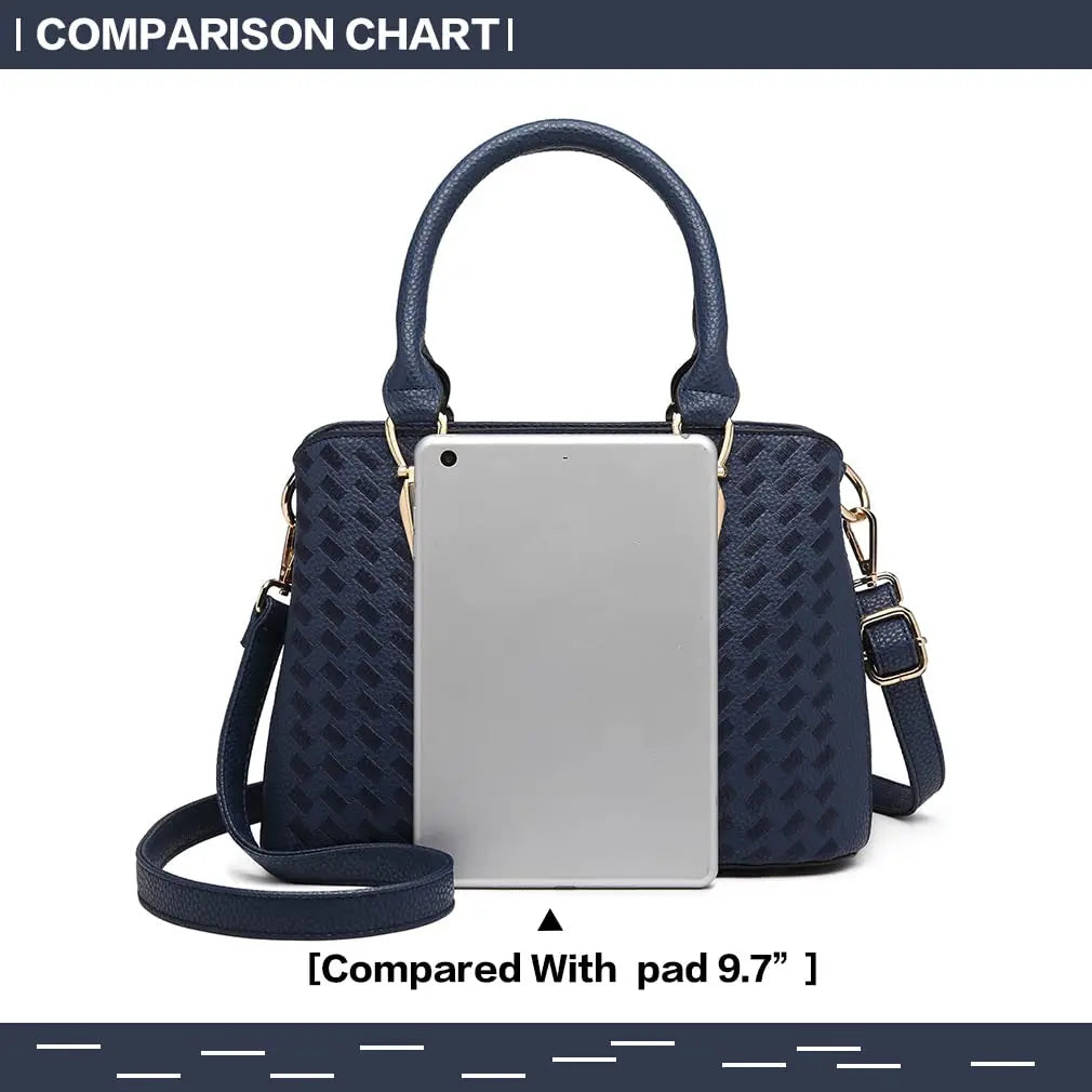 Sac À Main Femme Cuir PU Motif Litchi Logo M Doré – CLEVI Paris