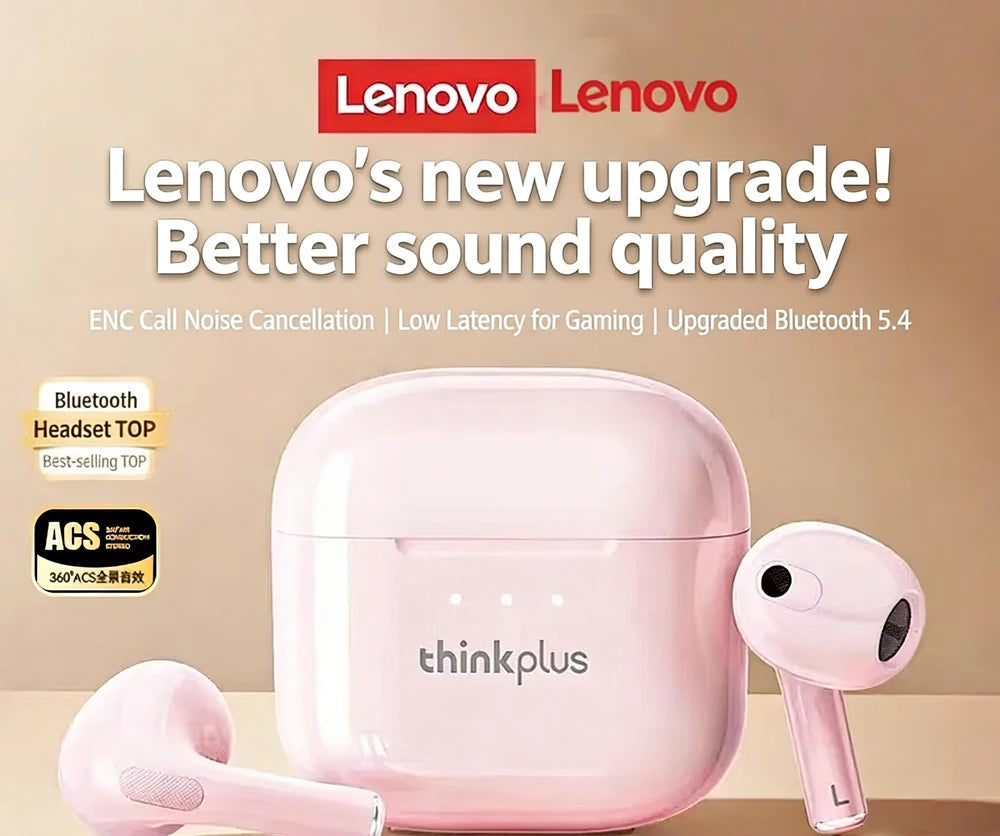 Écouteurs TWS Lenovo LP40 Pro Bluetooth 5.1 IPX5 25h – CLEVI Paris