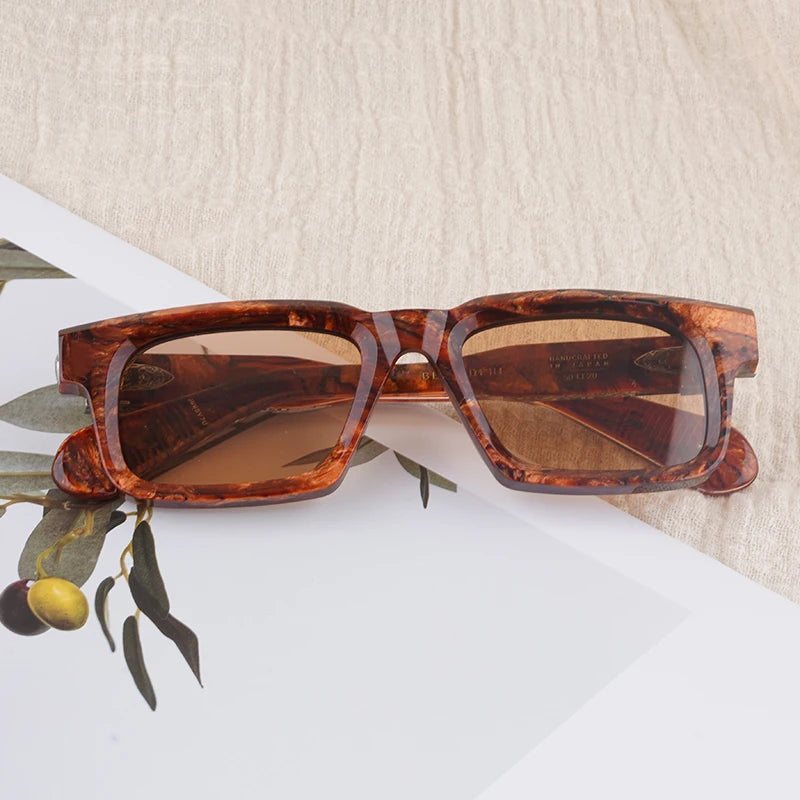 Lunettes de Soleil Homme Acétate Rectangle UV400 – CLEVI Paris