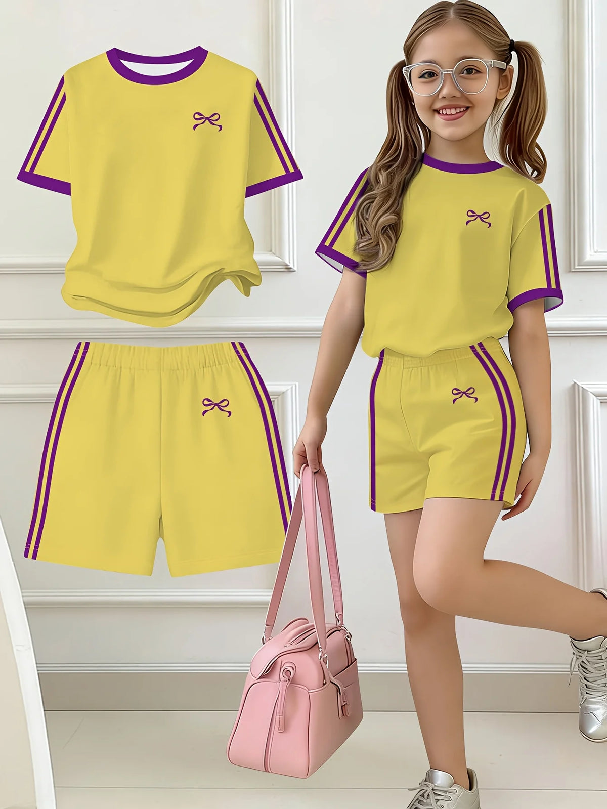 Ensemble enfant t-shirt et short imprimé – CLEVI Paris