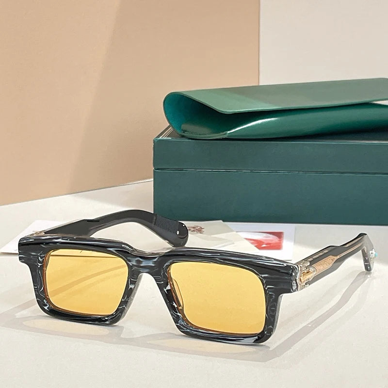 Lunettes de Soleil Homme Acétate Rectangle UV400 – CLEVI Paris