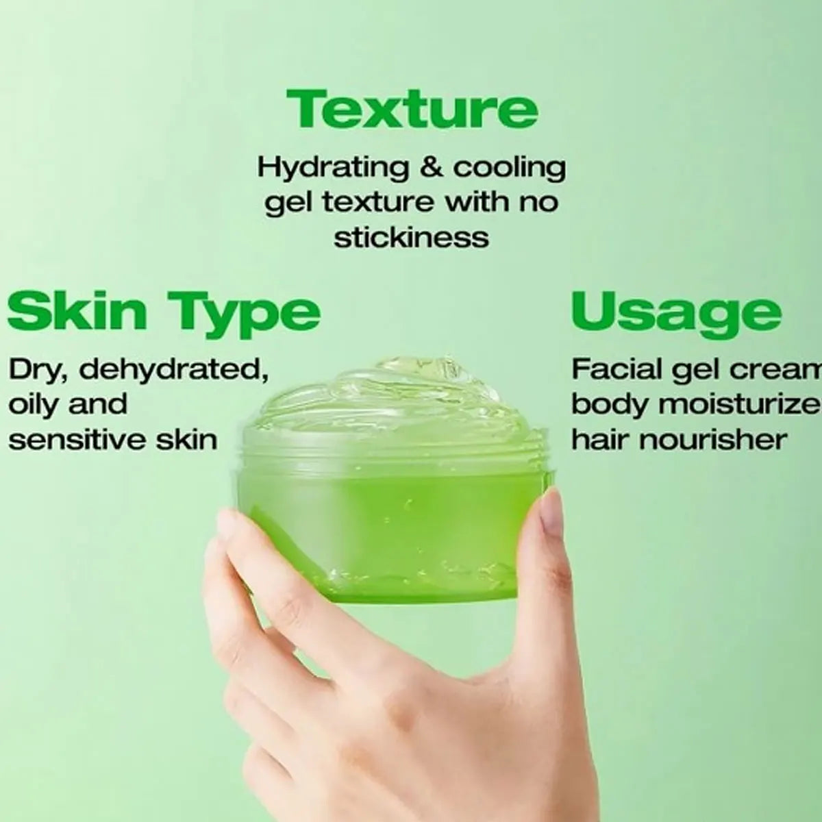 Gel Aloé Vera Hydratant Nature Republic – Soin Coréen Apaisant & Rafraîchissant 300ml – CLEVI Paris