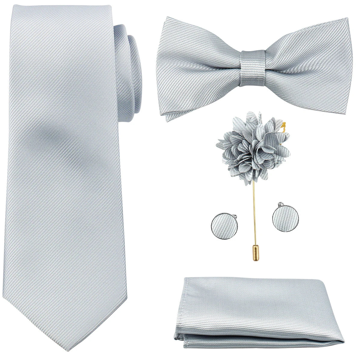 Coffret homme 5 pièces, cravate et nœud papillon – CLEVI Paris