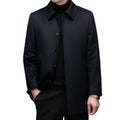 Manteau homme bleu marine à doublure amovible – CLEVI Paris
