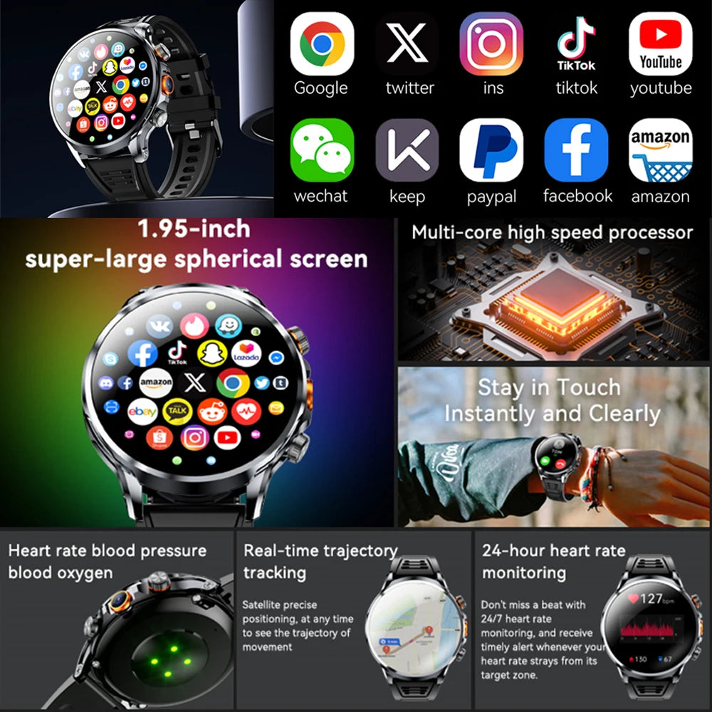 Montre BAOAIQI AMOLED 1,95″ avec SIM – CLEVI Paris