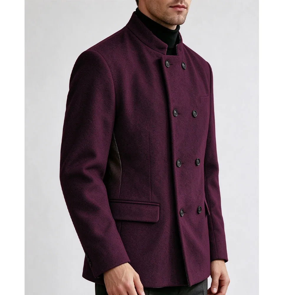 Veste homme à col montant et double boutonnage – CLEVI Paris