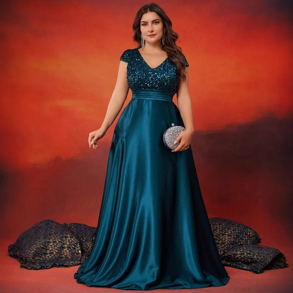 Robe longue à sequins pour cérémonie – CLEVI Paris