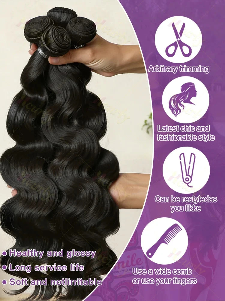Mèches Body Wave Cheveux Humains Remy Brésilien – CLEVI Paris