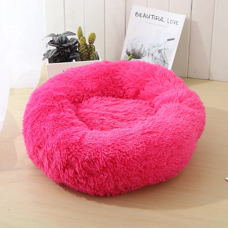 Panier rond en peluche pour chien et chat – CLEVI Paris