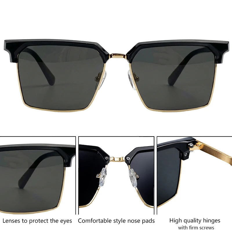 Lunettes de soleil homme carrées Y2K – CLEVI Paris