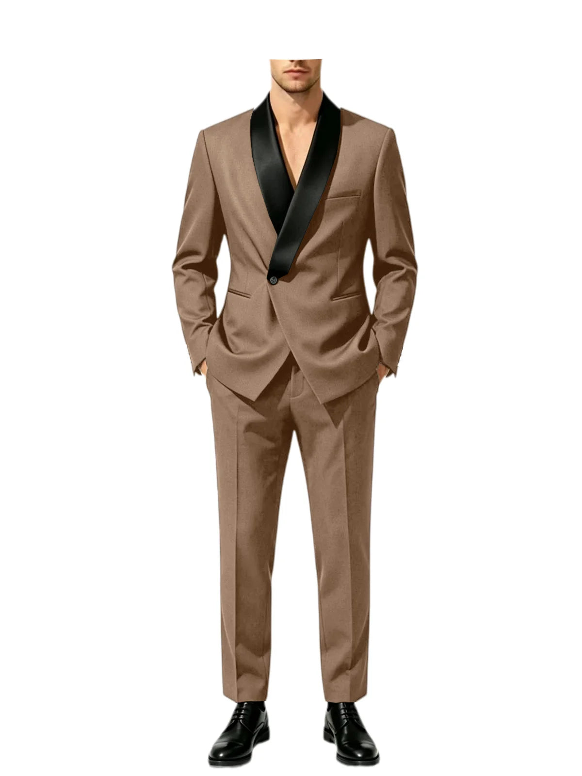 Smoking homme 2 pièces à revers châle – CLEVI Paris