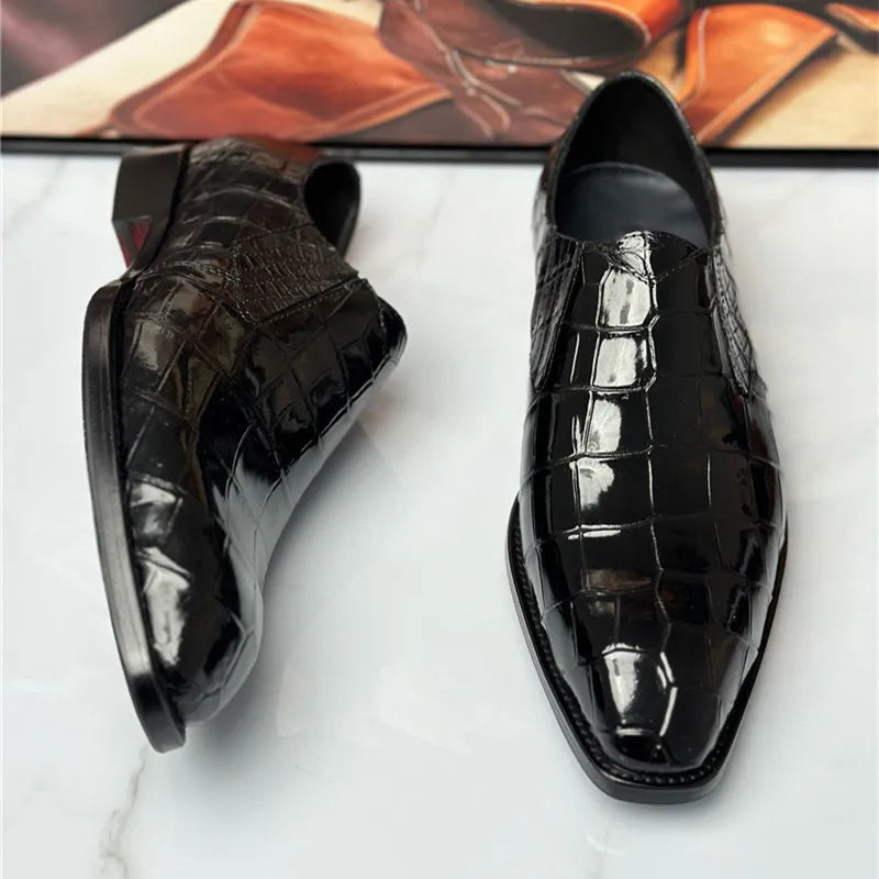 Chaussures de ville homme en cuir de crocodile – CLEVI Paris