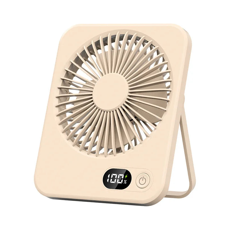 Ventilateur de bureau rechargeable 5 vitesses – CLEVI Paris
