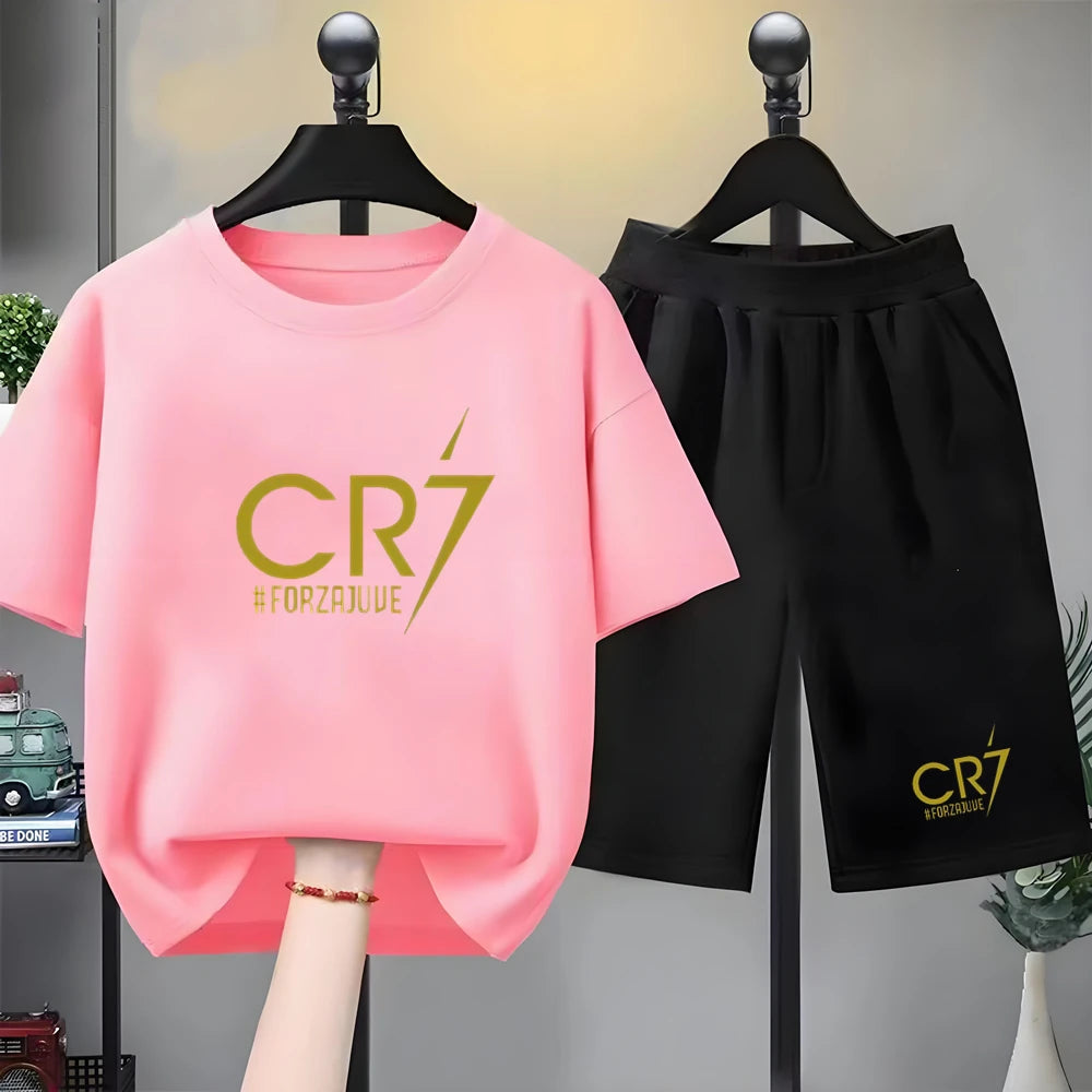 Ensemble sport enfant T-shirt et short – CLEVI Paris