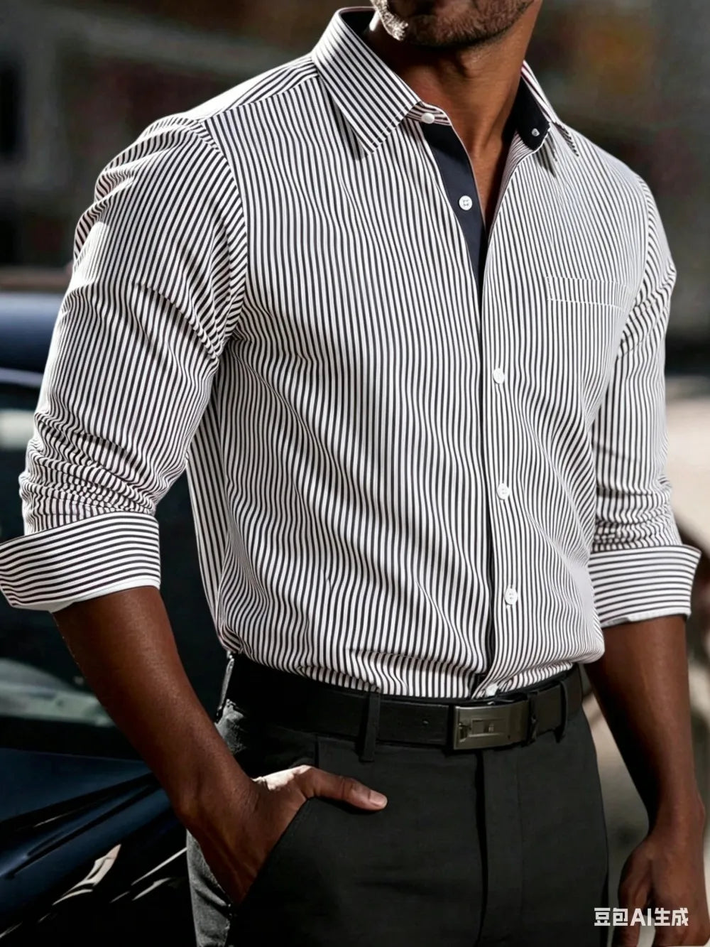 Chemise homme rayée élégante – CLEVI Paris