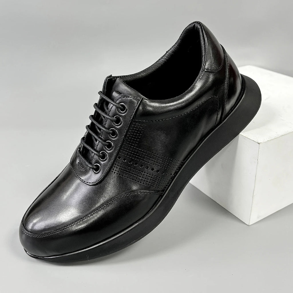 Sneakers en cuir à motif brogue pour homme – CLEVI Paris