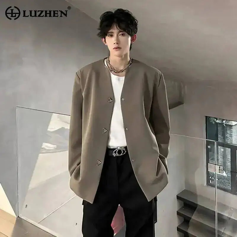 Veste homme en coton, col V – CLEVI Paris