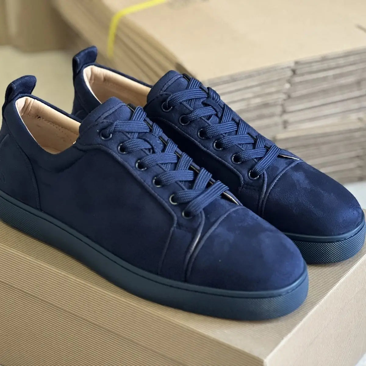 Sneakers Montantes Homme Cuir Rehaussantes Bleu – CLEVI Paris