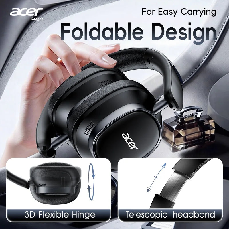 Casque Gaming Acer OHR633 Bluetooth ANC HiFi Pliable – CLEVI Paris