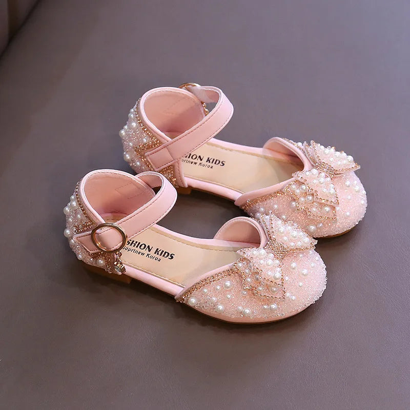 Sandales fille à perles et paillettes – CLEVI Paris