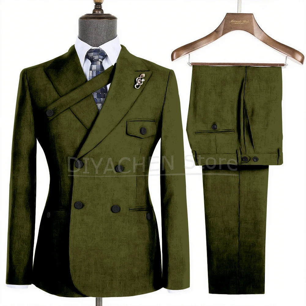 Costume homme croisé à revers pointus – CLEVI Paris