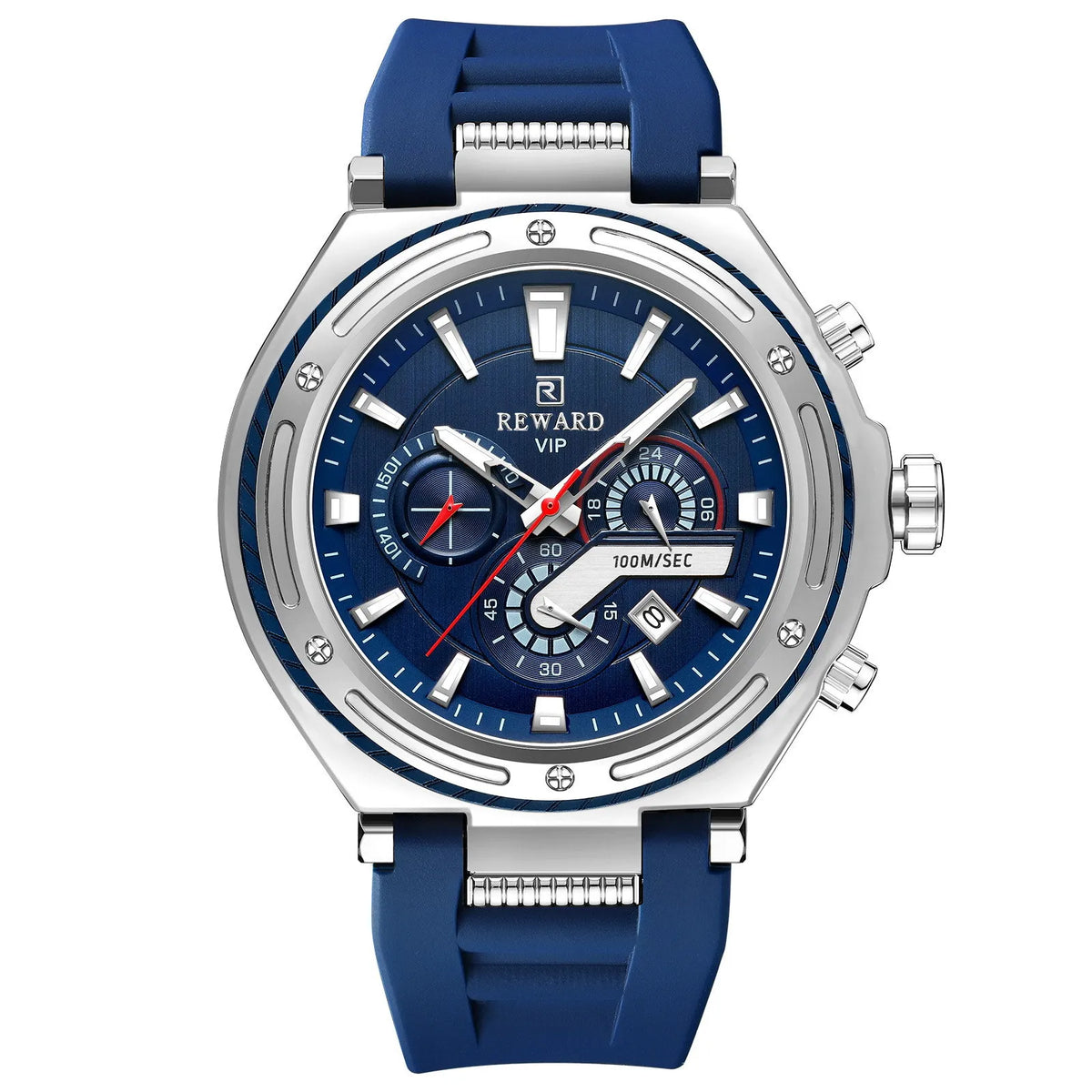 REWARD RD831508M Montre Homme Quartz Sport Ronde Chrono Calendrier Lumineux 30M – CLEVI Paris