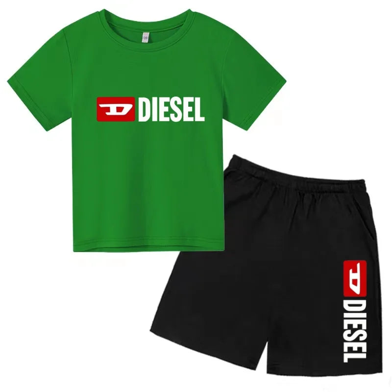 Ensemble enfant T-shirt à lettres et short – CLEVI Paris