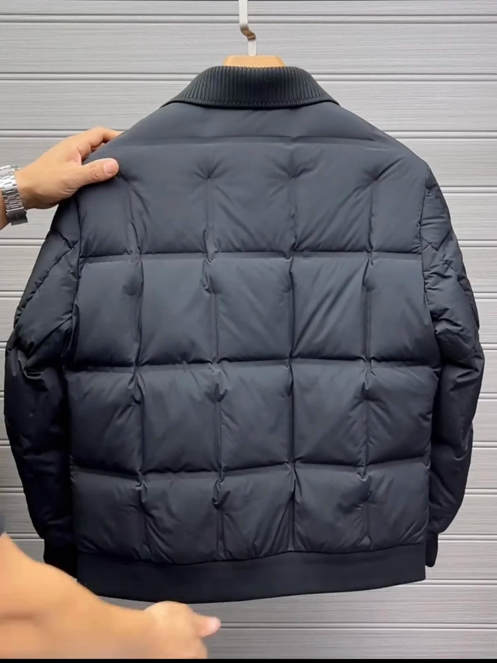 Doudoune homme à col montant en duvet – CLEVI Paris
