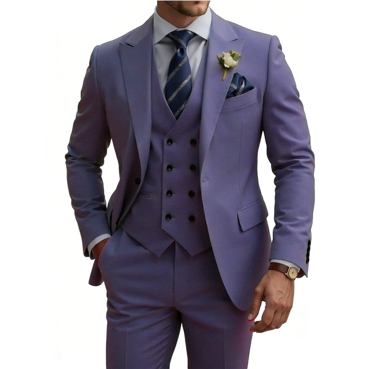 Costume homme 3 pièces, coupe ajustée – CLEVI Paris