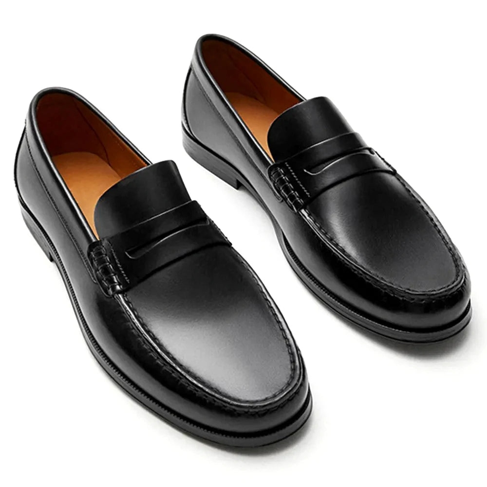 Loafers Mocassins Vintage Homme Cuir de Veau Première Couche Respirant Slip-On | Conduite EU 39-46