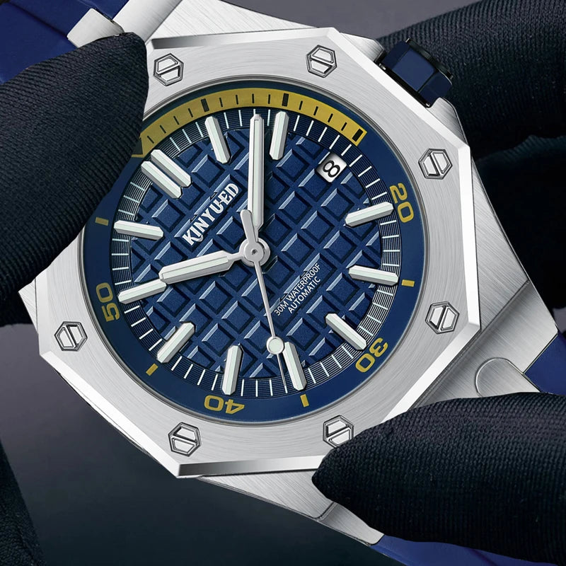 Montre Mécanique Militaire KINYUED Homme Acier – CLEVI Paris