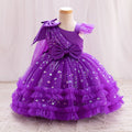 Robe cérémonie fille asymétrique D5982 – CLEVI Paris
