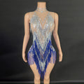Robe de danse latine à franges – CLEVI Paris