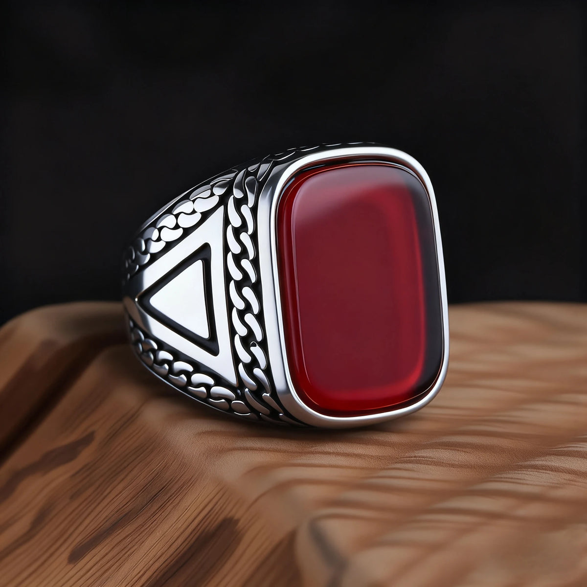 Bague Homme Acier 316L et Pierres Colorées – CLEVI Paris