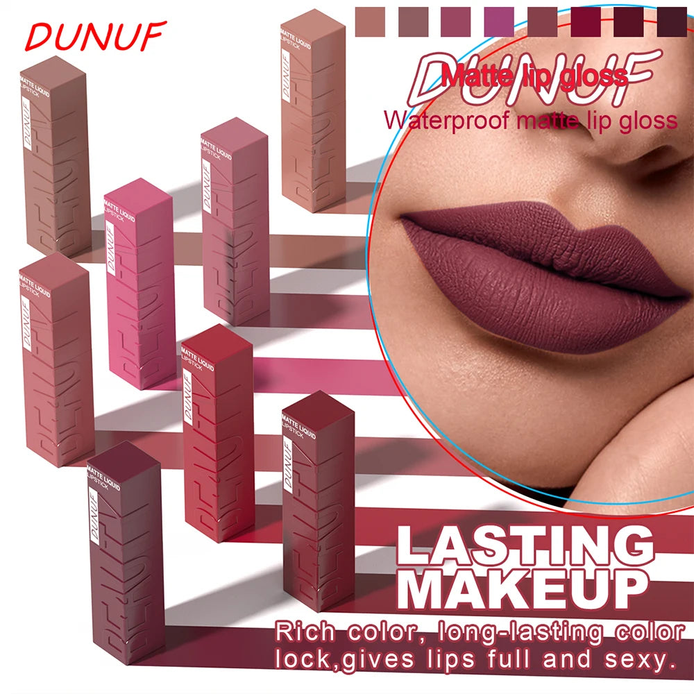 Coffret 8 Rouges à Lèvres Liquides Mat Velvet Tube Carré Waterproof – CLEVI Paris