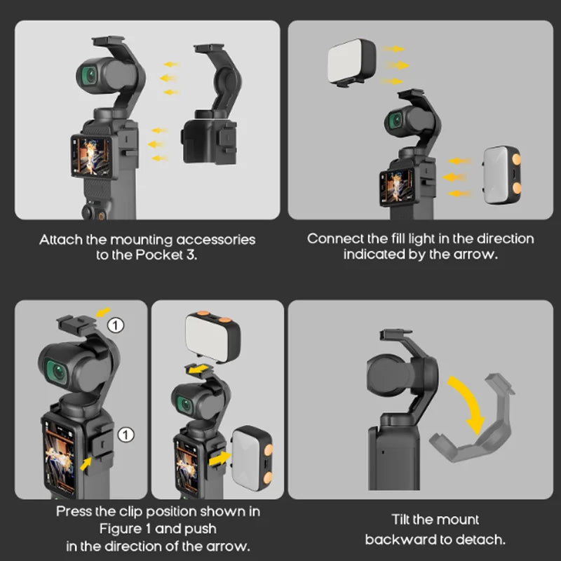 Lampe XJ98-S1 pour DJI Osmo Pocket 3 – CLEVI Paris