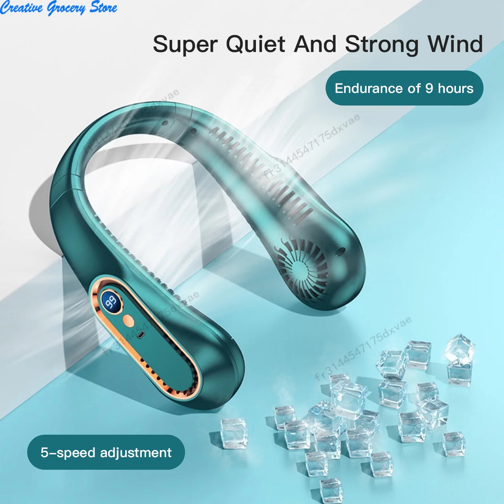 Ventilateur de cou sans pales rechargeable USB – CLEVI Paris