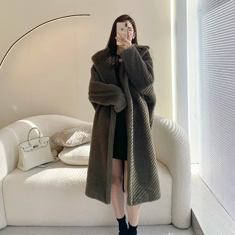 Manteau teddy femme boutonné – CLEVI Paris