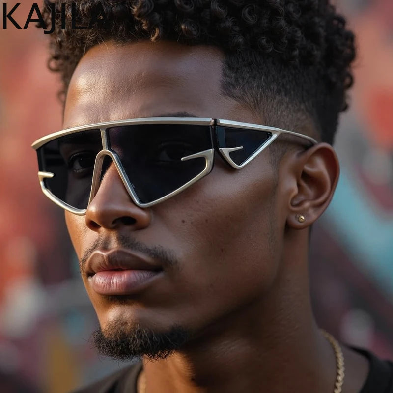 Lunettes de Soleil Shield Y2K Punk Steampunk Cyclisme UV400 Unisexe – CLEVI Paris