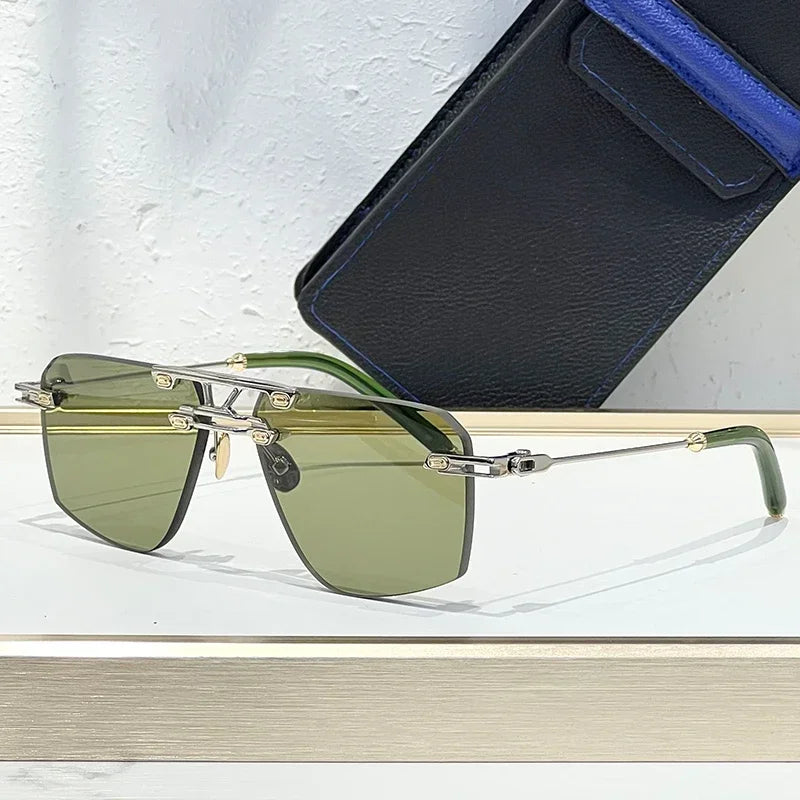 Lunettes de Soleil Sans Monture Alliage UV400 Unisexe – CLEVI Paris