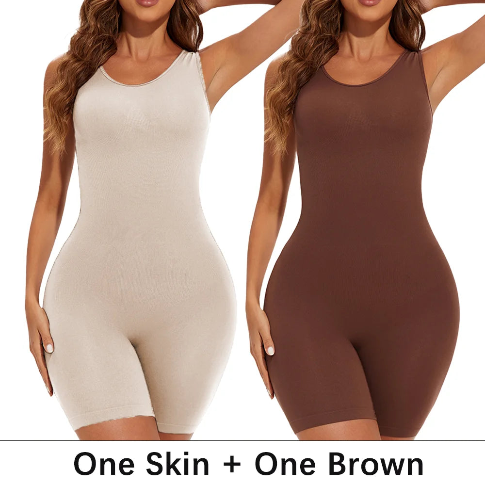 Gaine Gainante Femme Bodysuit Sculptant Sans Couture Contrôle Ferme Bretelles Larges Combinaison Minceur S-XXL – CLEVI Paris