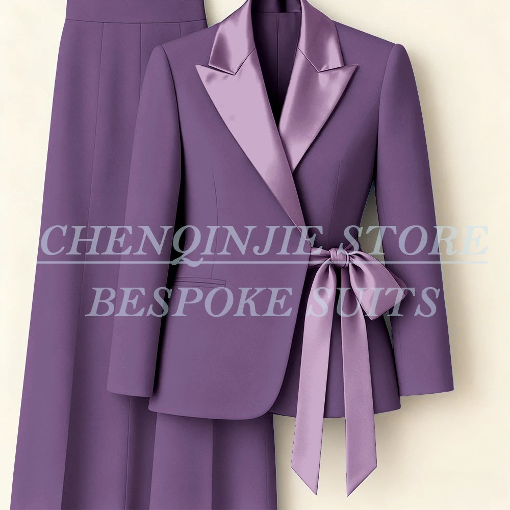 Tailleur femme blazer et pantalon large – CLEVI Paris