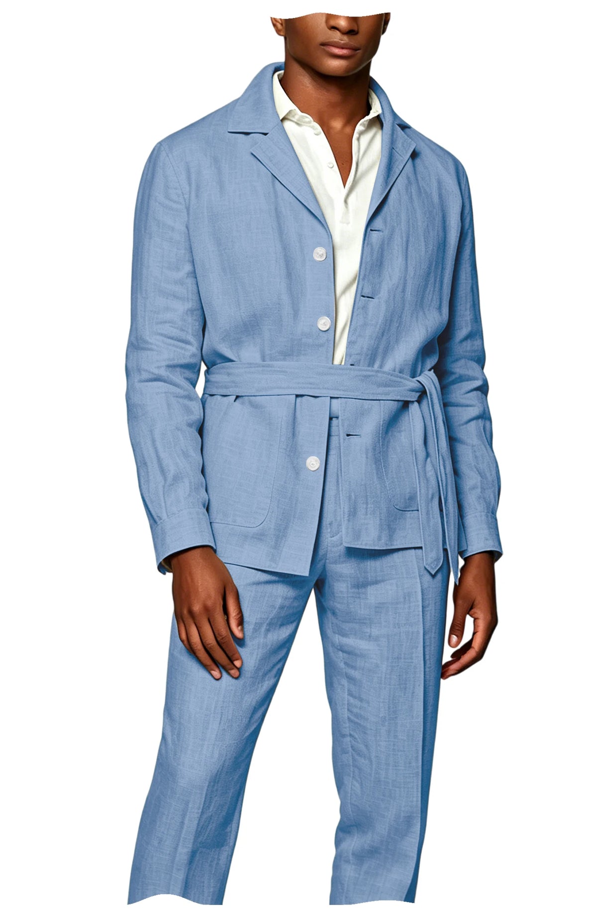 Costume lin-coton homme 2 pièces – CLEVI Paris