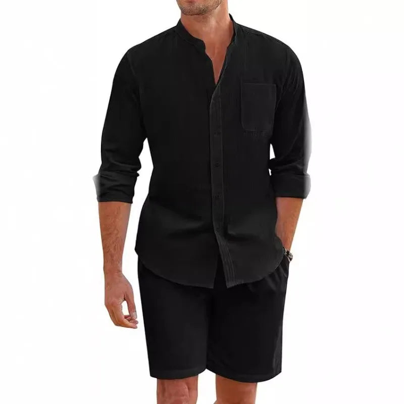 Ensemble homme chemise et short en coton – CLEVI Paris