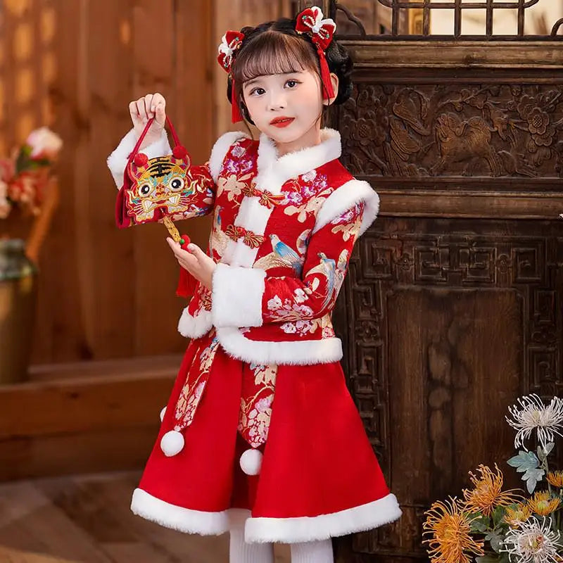 Robe Hanfu fille brodée pour fêtes – CLEVI Paris
