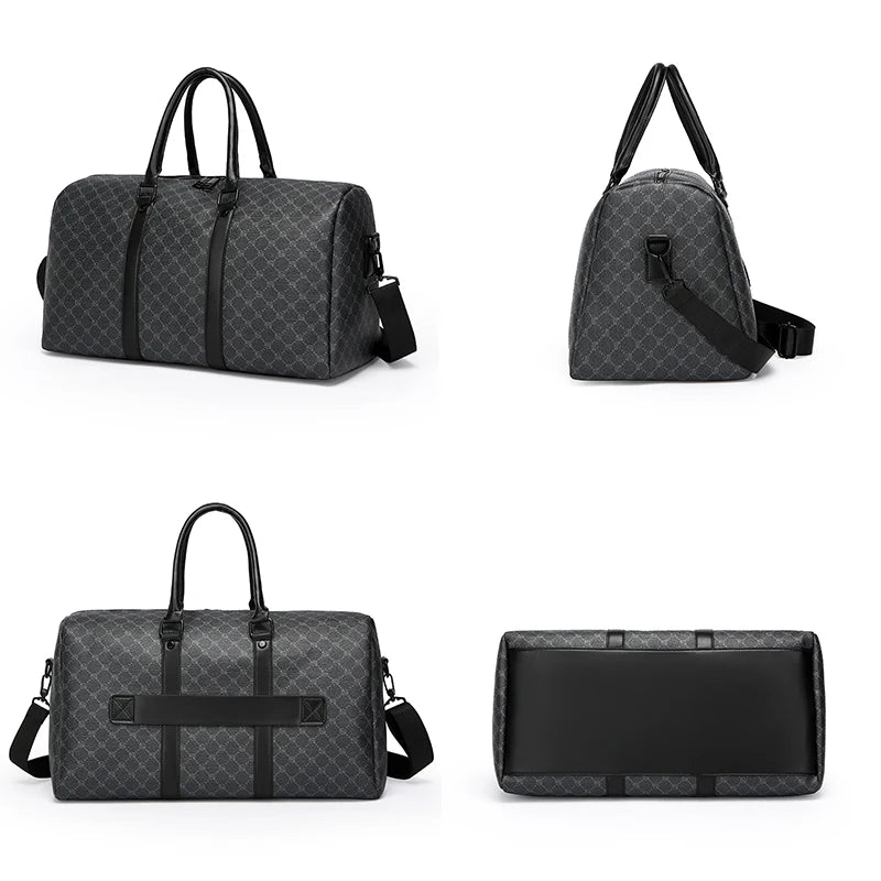 Sac de Voyage Homme PU Motif Géométrique Business 18,5x8,6x10,2cm – CLEVI Paris